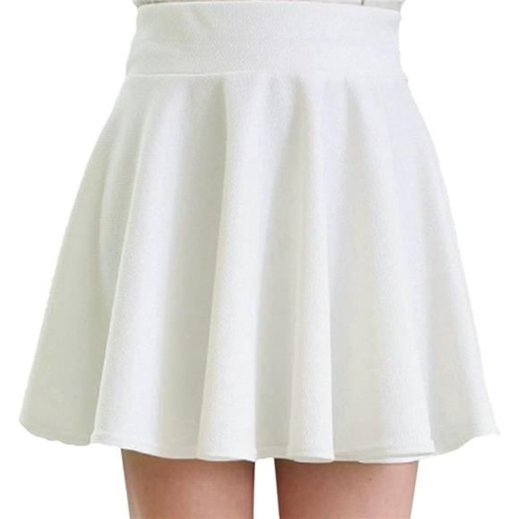 Women's Basic Versatile Stretchy Flared Casual Mini Skater Skirt - Picture 5 of 9